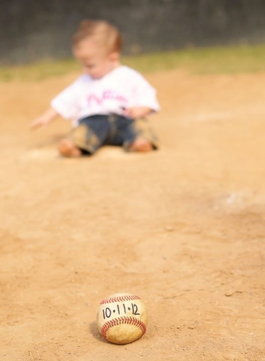 1st birthday baseball photo