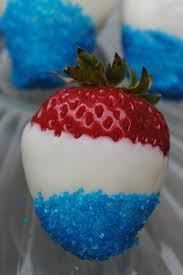 4th of July chocolate covered strawberries! Cute