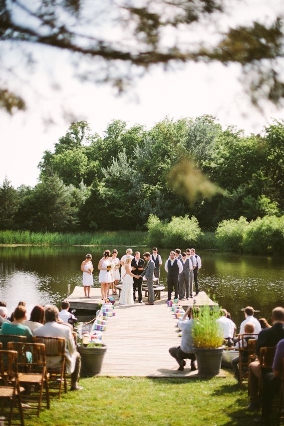 casual lakeside wedding | a beautiful mess.  Who knew planning outside weddings was so tough.  Just another gorgeous site I wouldnt mind having.