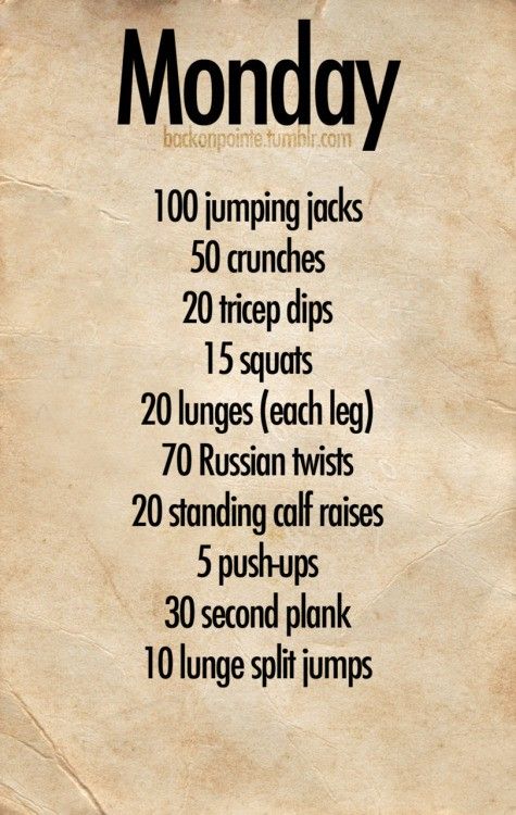 Daily Workout plan
