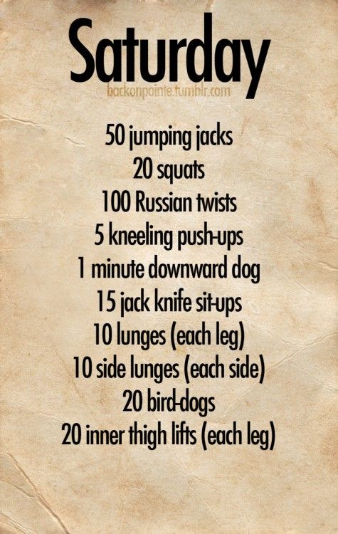 Daily Workout plan