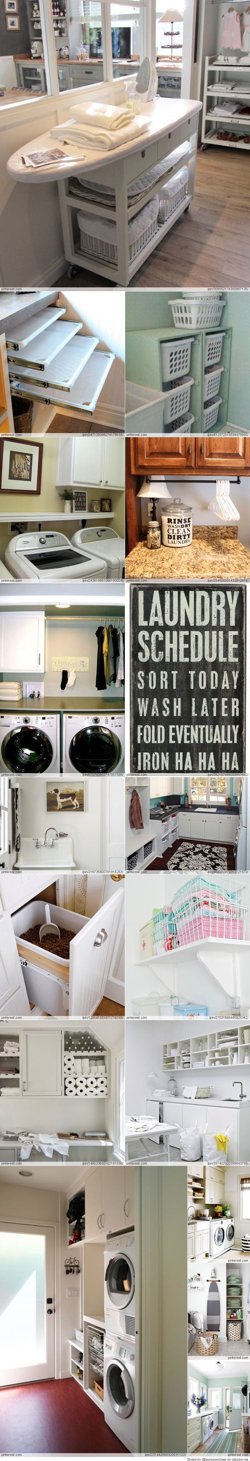 Laundry Room Ideas-like the ironing board idea-maybe with current kitchen