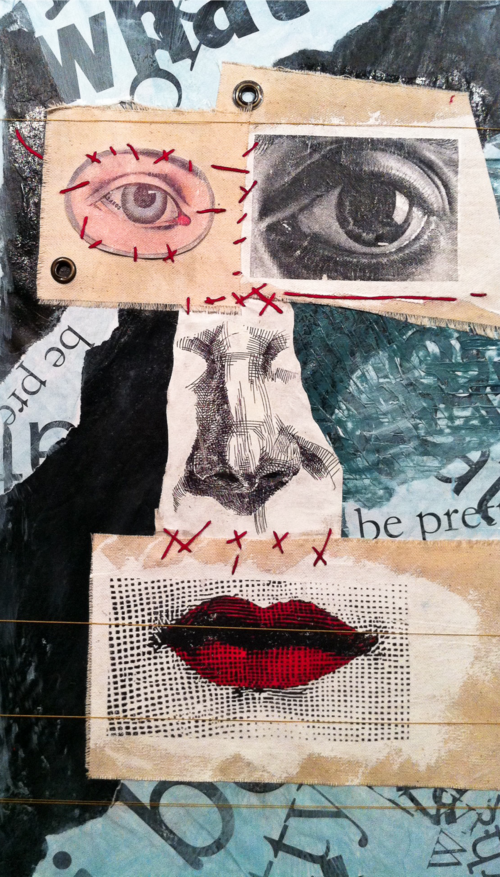 Mixed Media Collage Painting | “Will I Be Pretty” | by