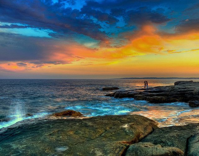 Sunset On York Beach, Maine