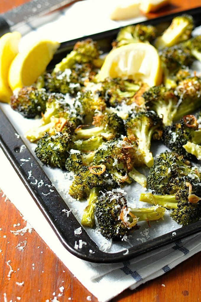 The best broccoli you will ever have! Roasted with garlic, olive oil, lemon and parmesan. So simple….its like