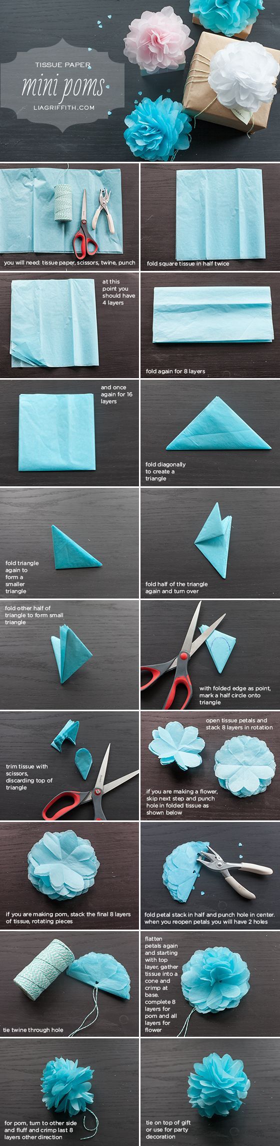 Use leftover tissue paper t