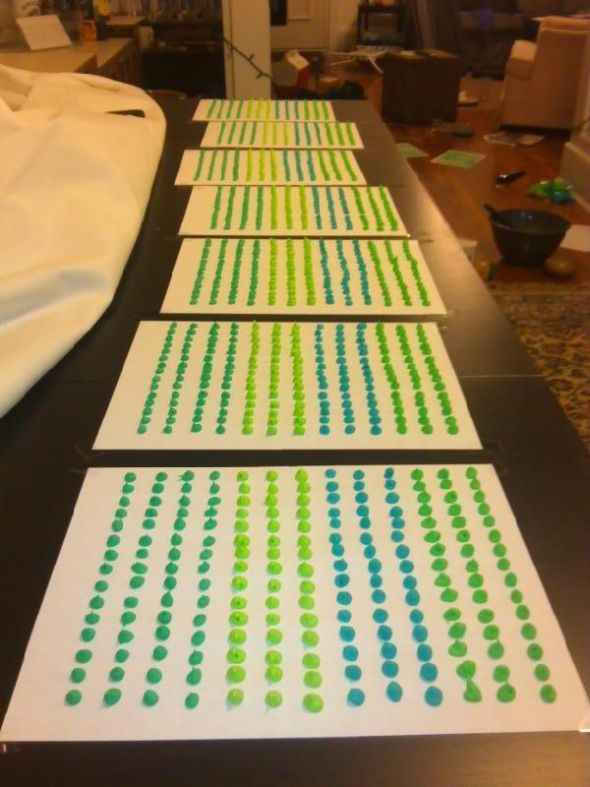 $2 DIY Candy Dots for Buffet! :  wedding blue buffet candy cheap diy dots green inspiration reception teal