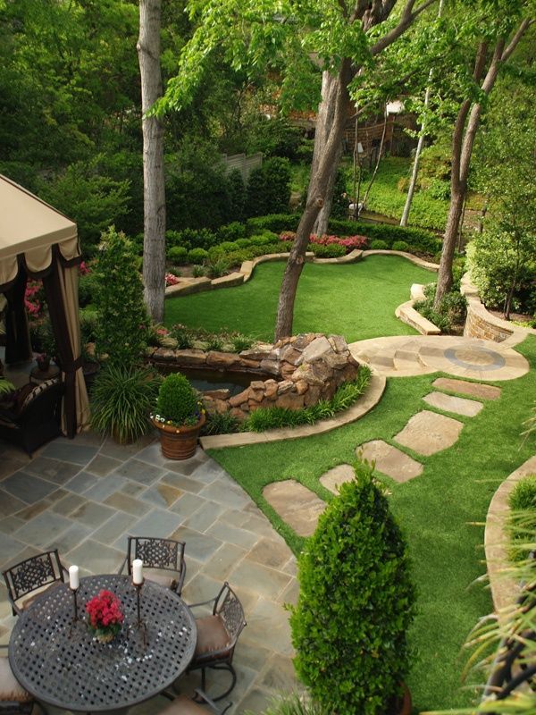Amazing backyard with landscaping of trees. Great ideas for a home project! #trees #planttrees #landscaping #gardening