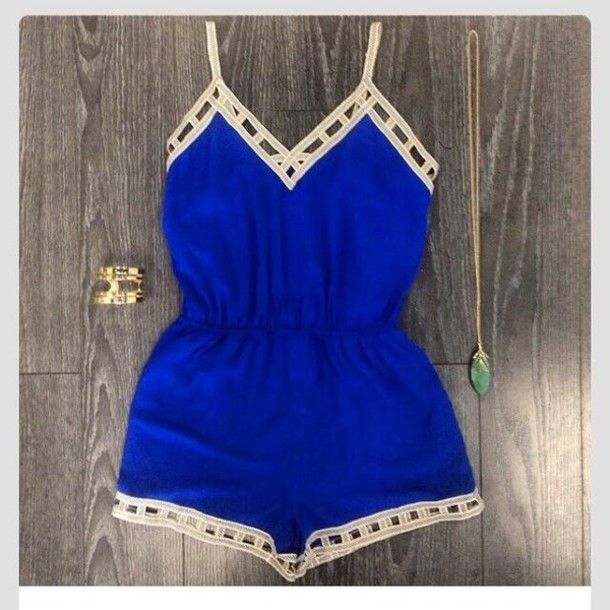 Blue romper. To die for jew