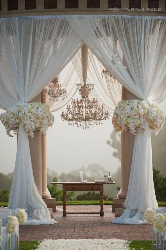 Chandeliers and Outdoor Wed