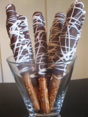Chocolate Covered Caramel Pretzel Rods – Im making these for Christmas, but Im going to jazz them up with crumbled Heath bars.
