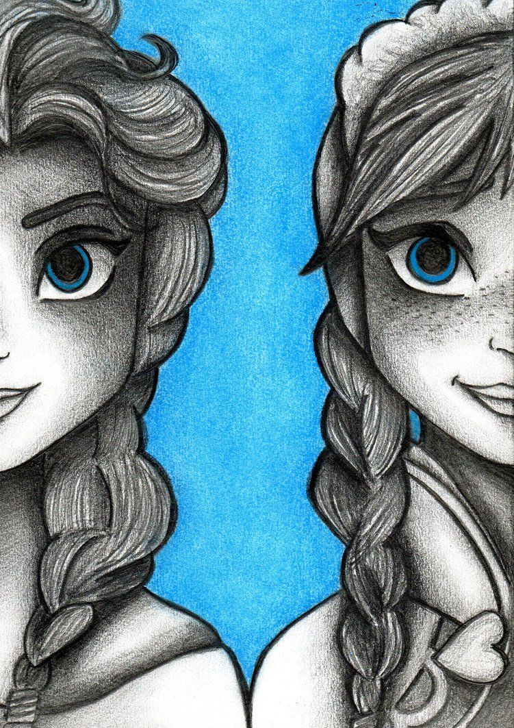 Elsa and Anna, love to draw