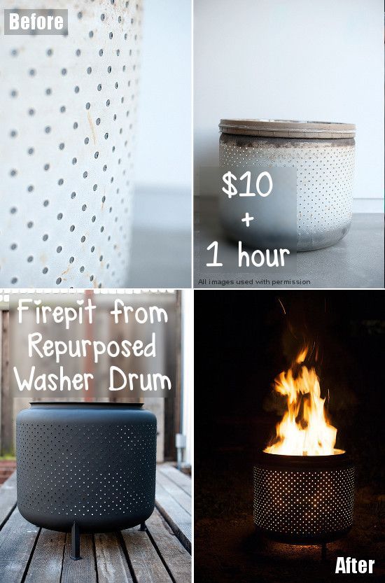 Have you ever thought you could reuse the drum in your old washer for something cool & practical? Well, you can & this is a brilliant, easy