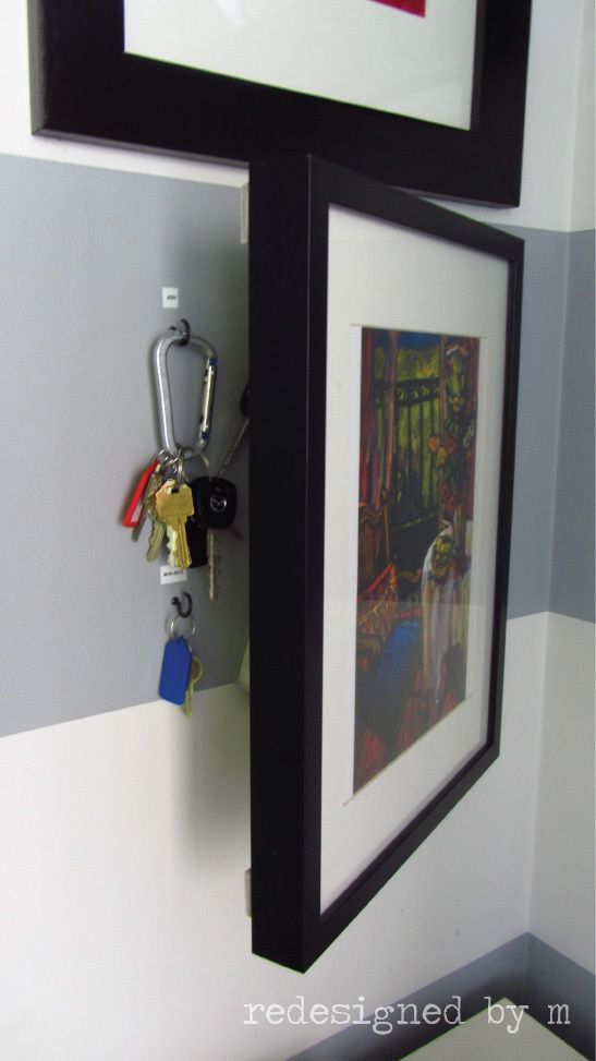 Hide keys, etc. I really like this idea for spare keys, either by the front door or in the
