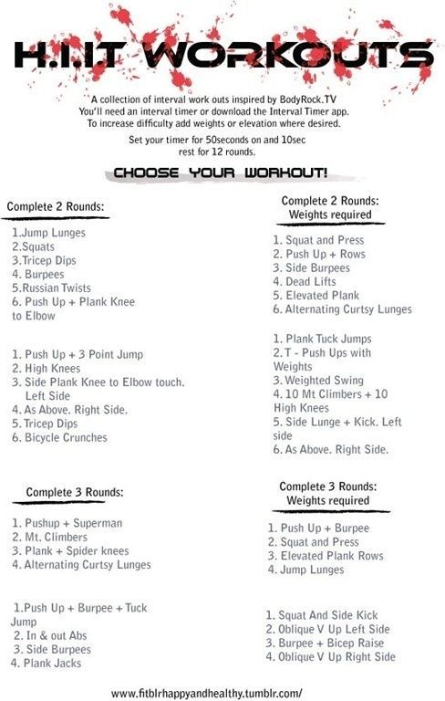 HIIT Cardio Workout – Tabat