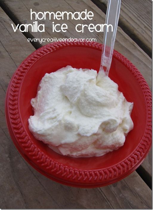 Homemade Vanilla Ice Cream-