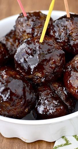 Honey Balsamic BBQ Meatballs!! Sweet, Sticky and Delicious!! The Sauce is