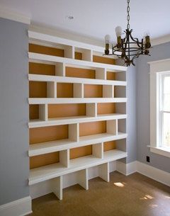 I love the style of this built-in bookshelf. Sleek, modern