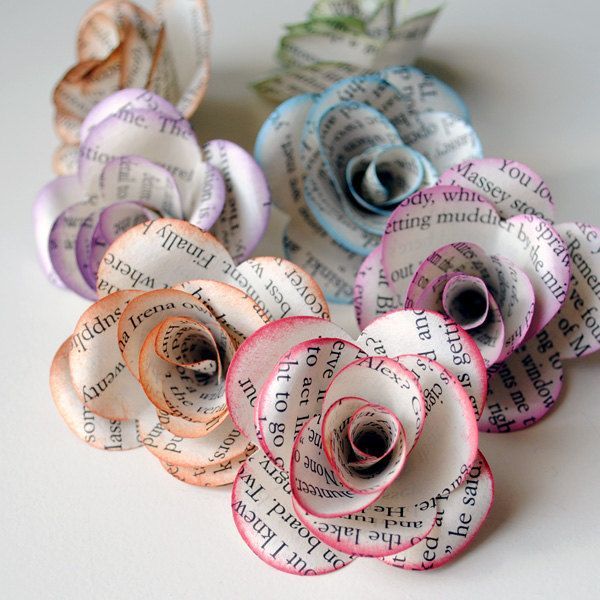 Make paper roses decoration
