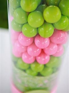 pink and green gumballs.. g
