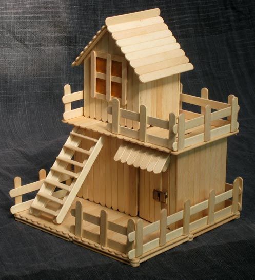 popsicle stick house!  (fro