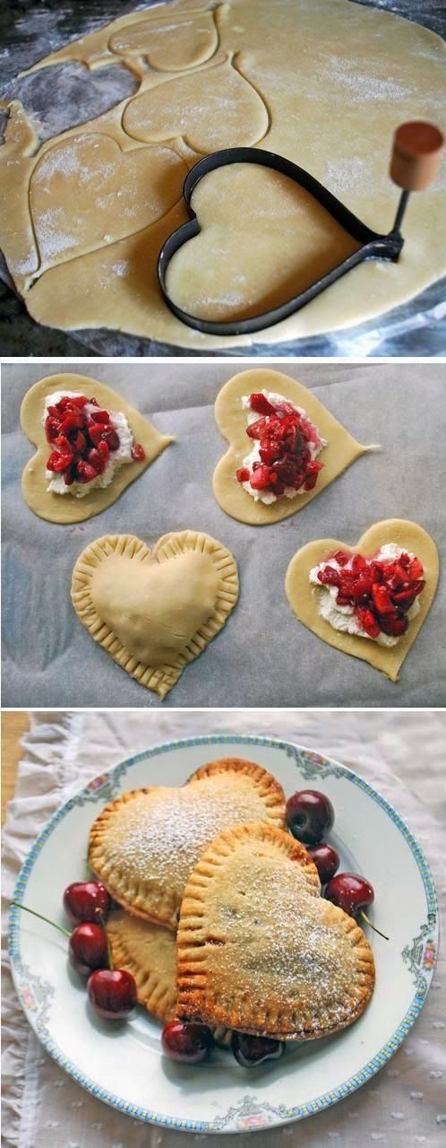 Sweetheart Cherry Pies | The Best Healthy Recipes | I dont use Nutella, as that is not healthy at