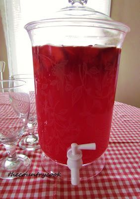 The Country Cook: Sparkling Strawberry Punch – Tried this for my daughters Pinterest Party tonight AND IT WAS AWESOME!   We did the non-alcoholic version, but you could add rum……Im just