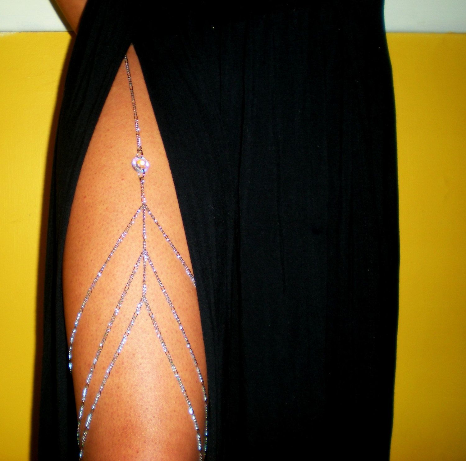 Thigh Chain Leg Jewelry/ Body Jewelry. Silver or by WildHeartCo,