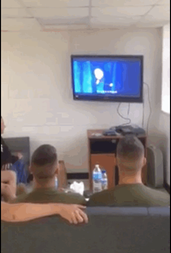 This is what happens when you let a bunch of Marines watch FROZEN. You will never keep a straight face!
