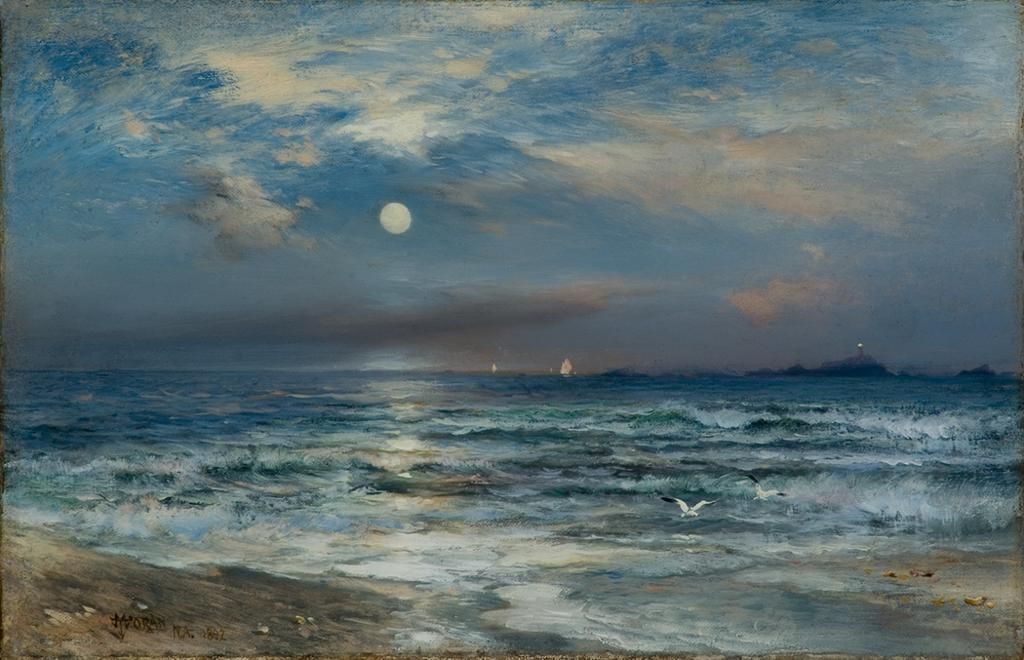Thomas Moran, Moonlit Seasc