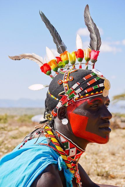 Afrika – Kenya – Samburu Tribesman by Rita Willaert, via