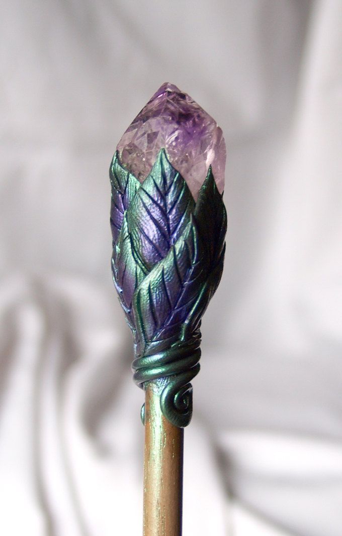 Amethyst Hairstick with Gre