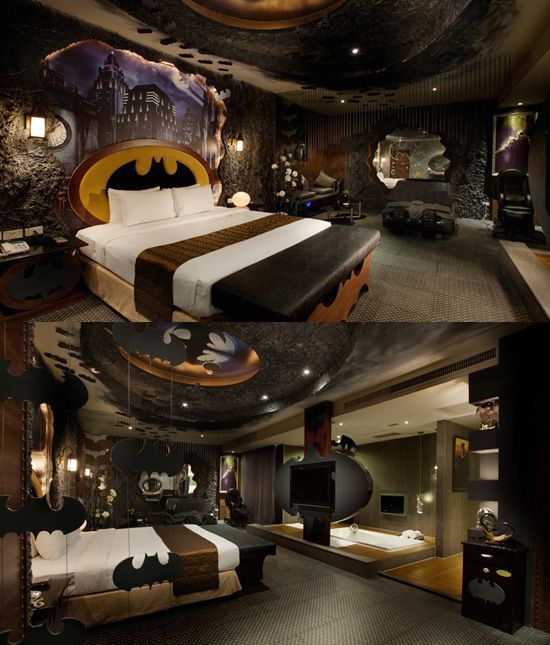Cool nerdy bedrooms…I want the Batcave one minus all the hanging bats,
