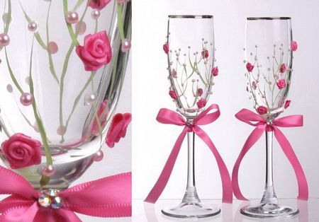 copas para brindis de quinceaneras decoradas | Como decorar copas para boda
