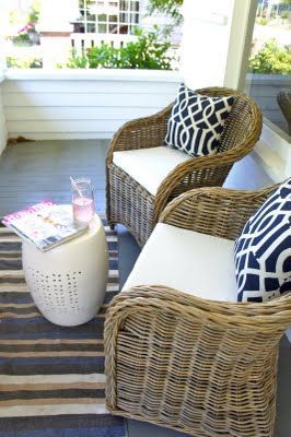 cute porch, different table