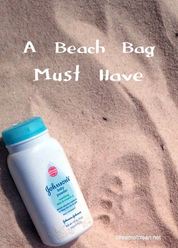 Did you know you can remove sand from hands with baby powder? So next time you are camping near the beach or about to have lunch on the beach and you want to get the sand off you Just bring some baby