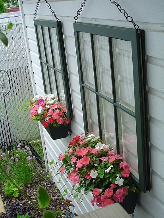 DIY Old Window Planters…u