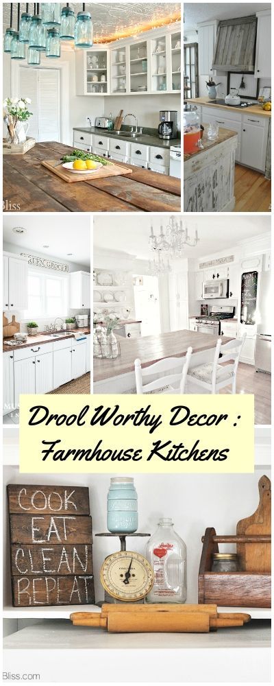 Drool Worthy Decor : Farmhouse Kitchens • Join us in our tour of some amazing bloggers Farmhouse