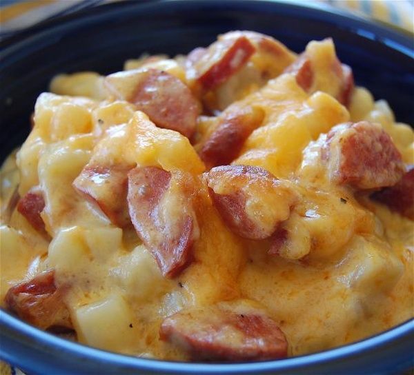 For cold winter nights….Cheese, Potato, Smoked Sausage