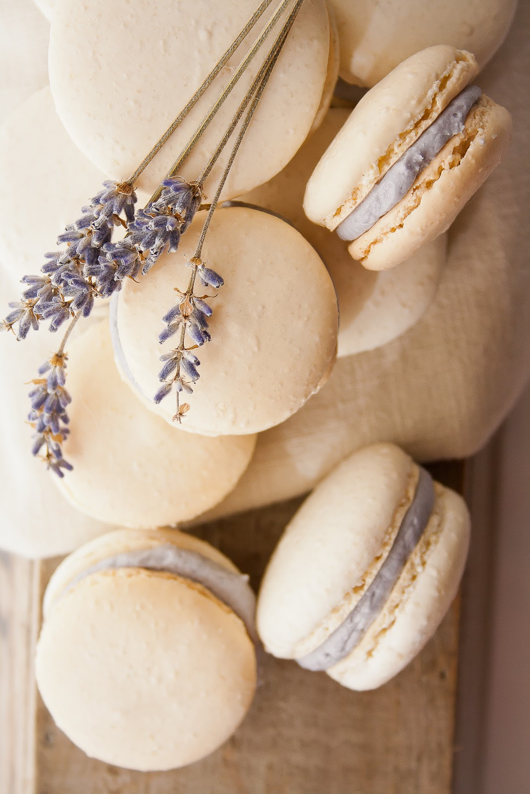 Honey lavender macarons. By