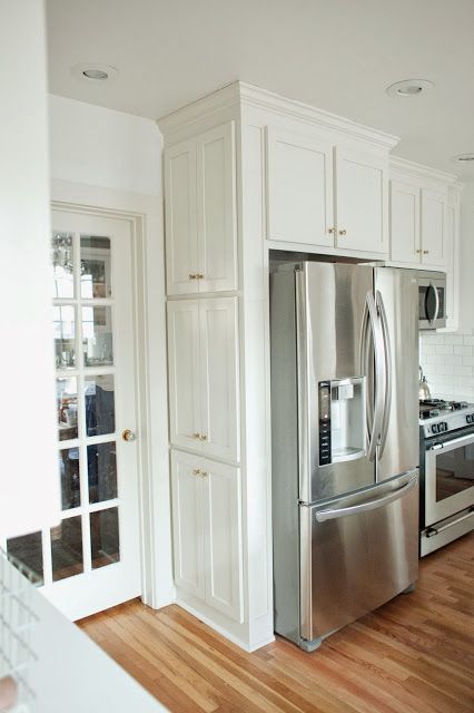 Ingenious spice cabinet next to the fridge!!! from the natos: kitchen renovation before and