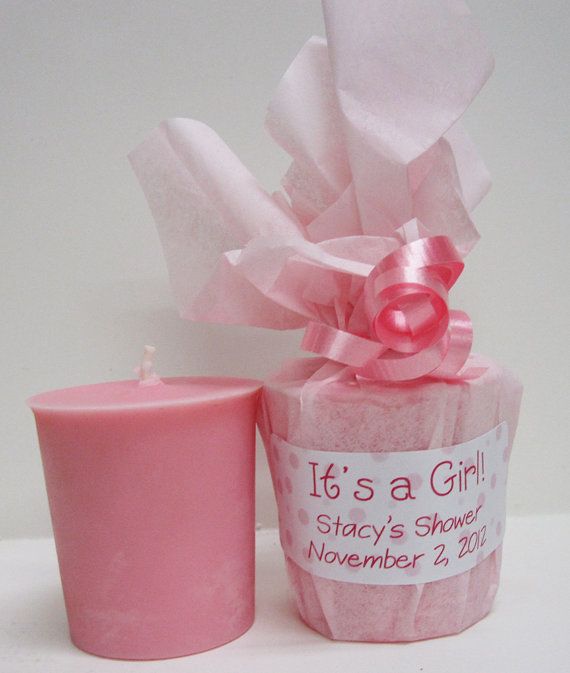 Its a Girl –  Baby Powder Scented Soy Votive Baby Shower