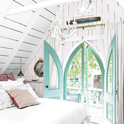 Love this coastal attic