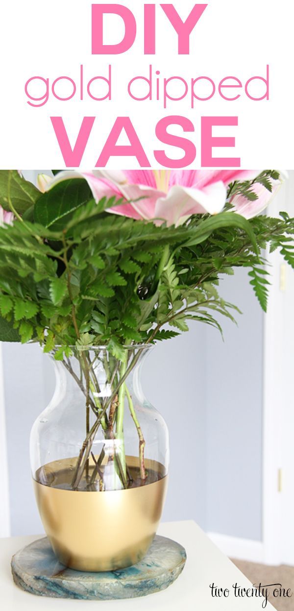 LOVE this!  Perfect way to glam up a clear vase!  I would do in silver to match my stainless steel