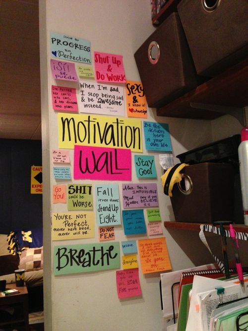 Motivation wall… But I wo
