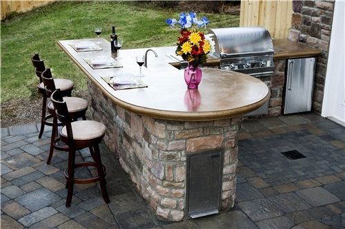 Outdoor Concrete Countertops  Outdoor Kitchen  Mid Atlantic Enterprise Inc  Williamsburg,