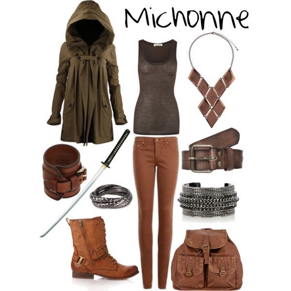 Outfit inspired by The Walking Dead (AMC) character Michonne by shadowsintime on