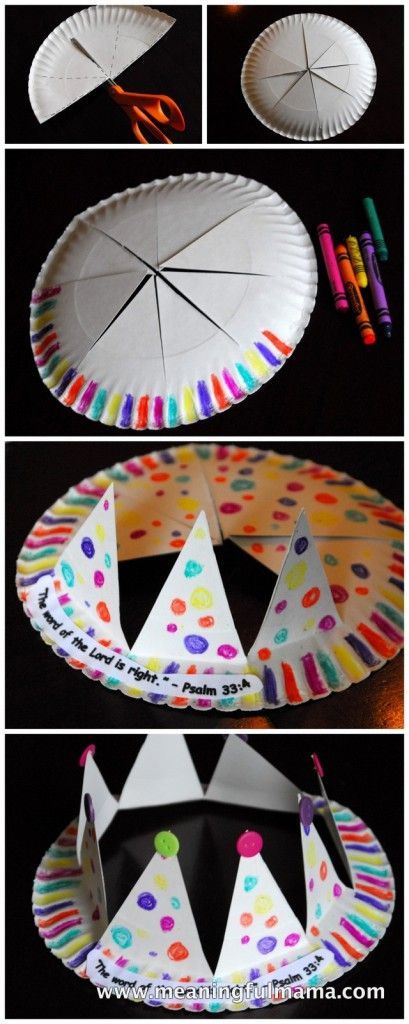 Paper Plate Crown – even without the religious verse it looks like a super cute way to make a birthday kid feel