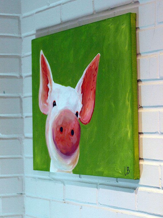 Pig Painting Canvas Art Acr