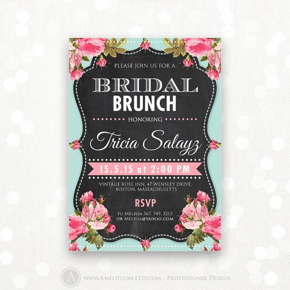 Printable Bridal Shower Invitation Bridal Brunch by AmeliyCom, $20.00  Printable Bridal Shower Honoring Invitation, Bridal Shower Invite Editable DIY INSTANT DOWNLOAD Bridal Shower Party Flyer 5×7 –